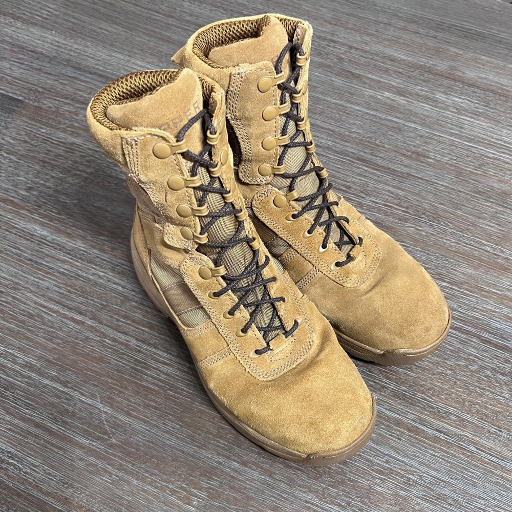 NWOT Propper Series 100 Tan Suede Leather Slip Resistant Tactical Military Boot